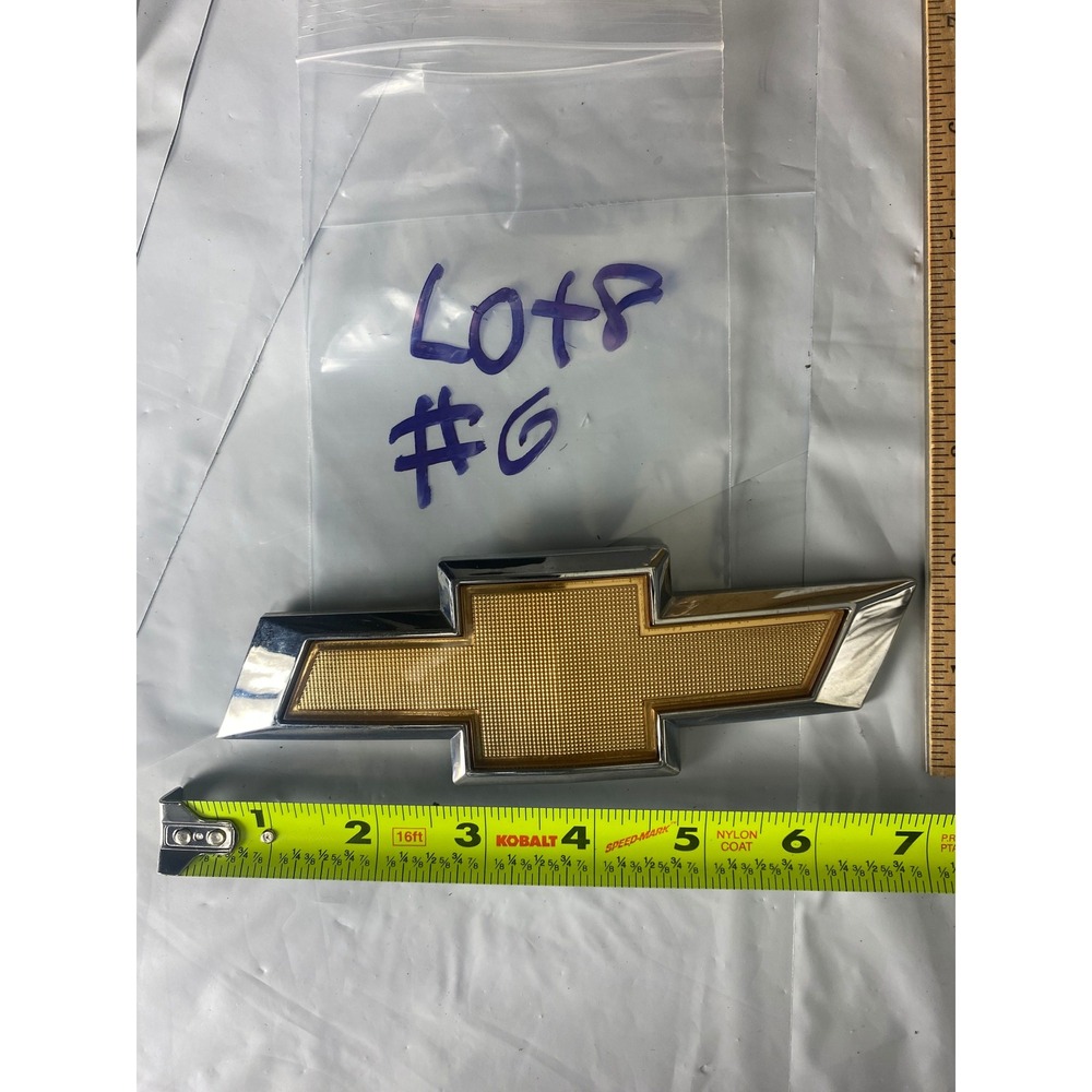 Chevrolet Gold Bowtie Emblem Grille Tailgate Logo Chrome Trim 7.25 Inch Lot 8 #6